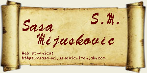 Saša Mijušković vizit kartica